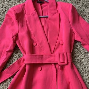 Hot pink fun and flirty suit dress.